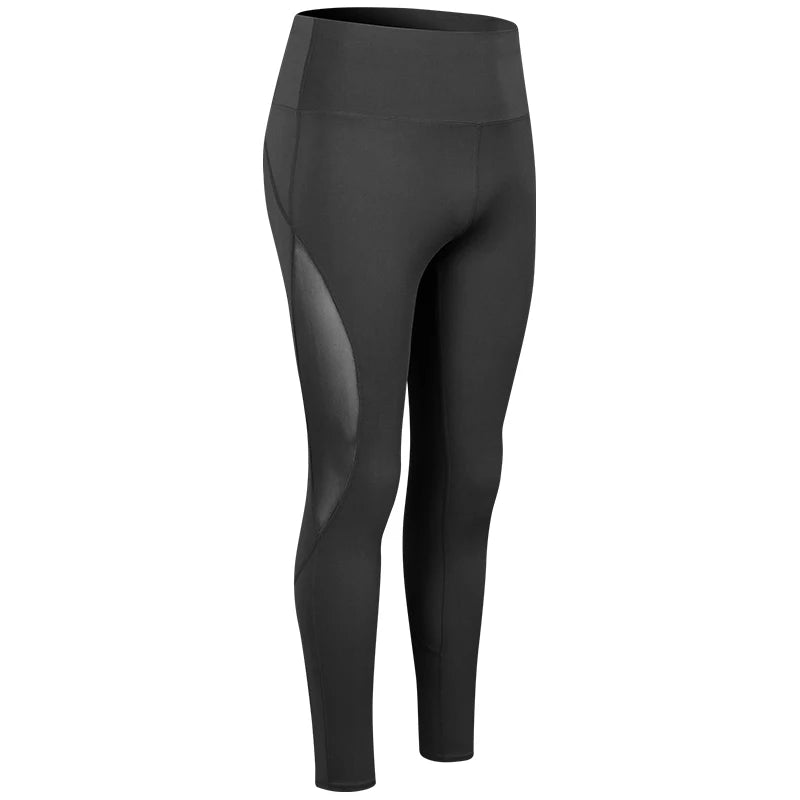 Women's Polyester High Waist Elastic Closure Sports Wear Leggings