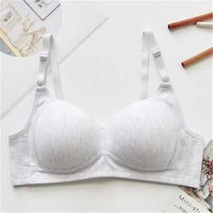 Women's Spandex Buckle Breasted Quick-Dry Solid Pattern Bra