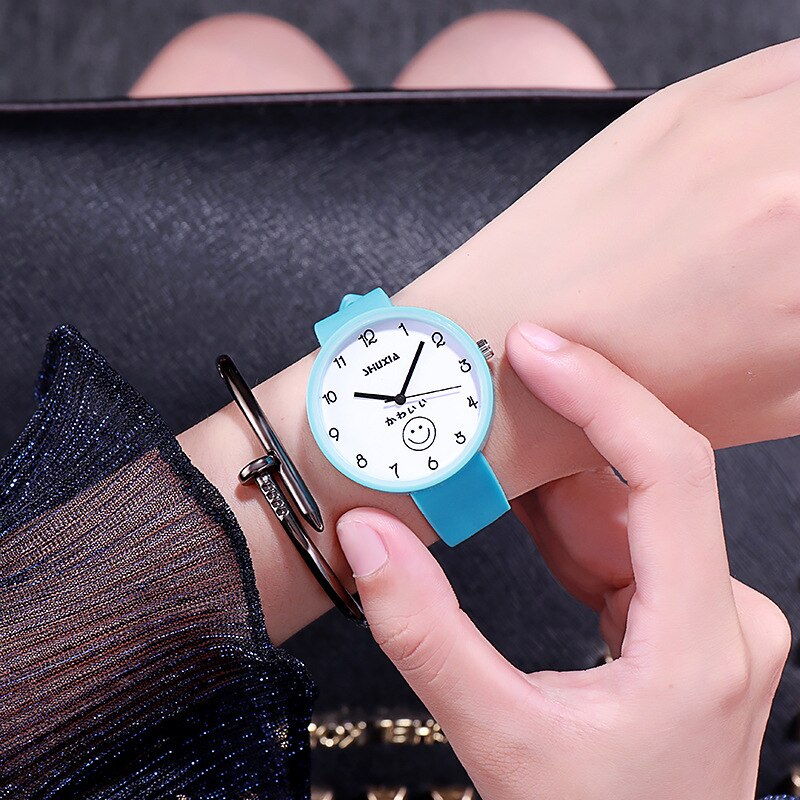 Kid's Alloy Case Buckle Clasp Round Shape Electronic Watch