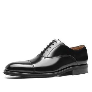 Men's Genuine Leather Pointed Toe Lace-Up Closure Formal Shoes