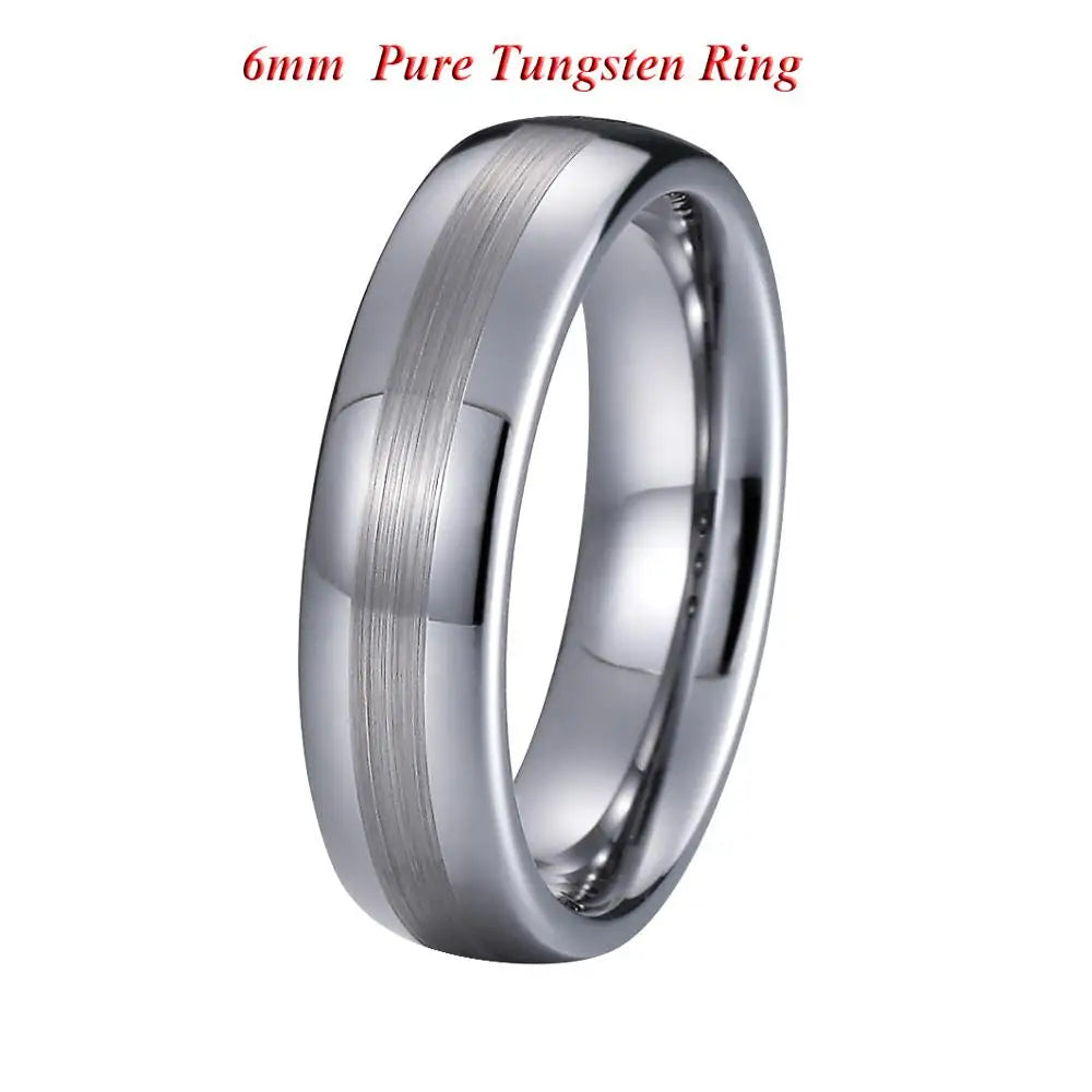 Men's Tungsten Cubic Zirconia Bezel Setting Geometric Shape Ring