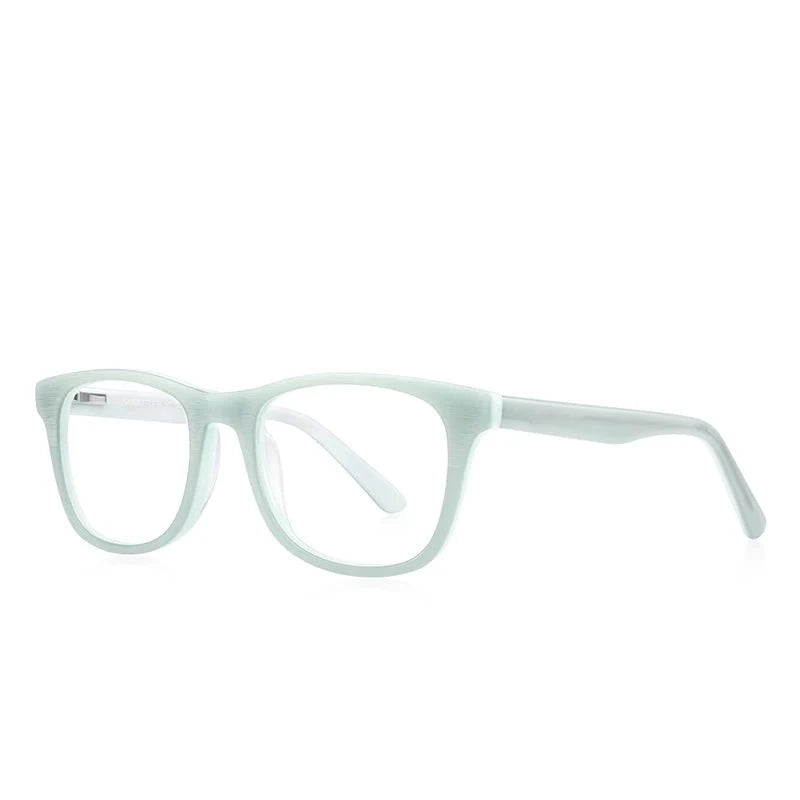 Kid's Acetate Frame Square Shaped Light Blocking Trendy Glasses