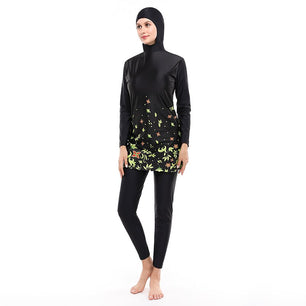 Women's Arabian Nylon Long Sleeves Printed Trendy Swimwear