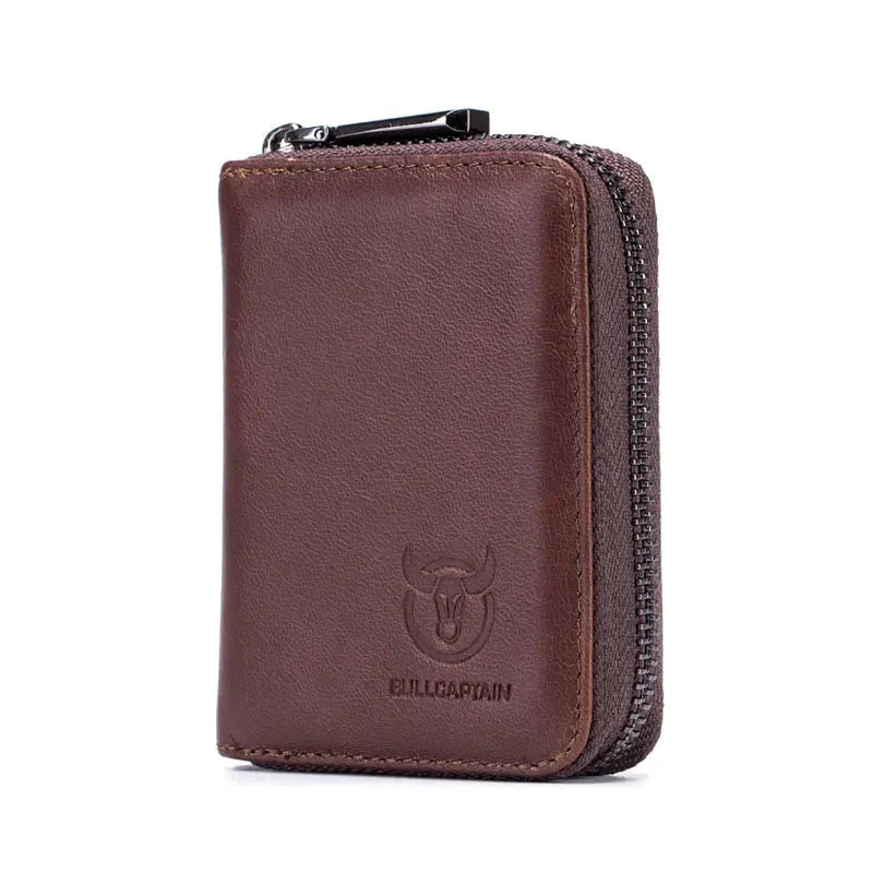 Men's Genuine Leather Card Holder Letter Pattern Trendy Wallets