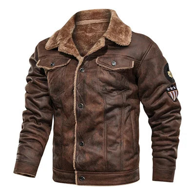 Men's Cotton Turn-Down Collar Long Sleeves Casual Wear Jacket