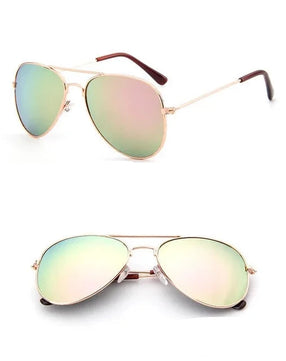 Kid's Alloy Frame Acrylic Lenses Oval Shaped UV400 Sunglasses