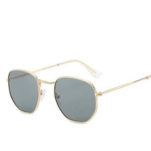 Women's Copper Frame Polycarbonate Lens Square Shape Sunglasses