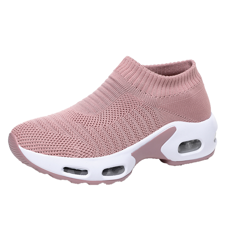 Women's Mesh Breathable Slip On Closure Sports Patchwork Sneakers