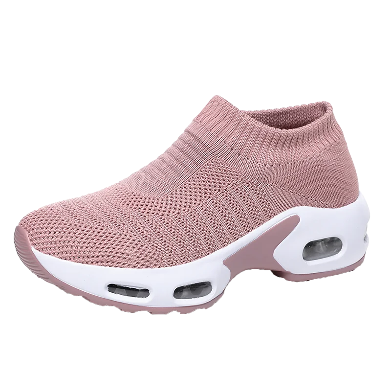 Women's Mesh Round Toe Slip-On Closure Breathable Sports Shoes