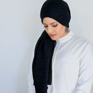 Women's Arabian Cotton Head Wrap Solid Pattern Casual Hijabs