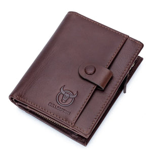 Men's Genuine Leather Card Holder Letter Pattern Trendy Wallets