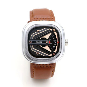 Men's Alloy Buckle Clasp Waterproof Quartz Trendy Square Watches