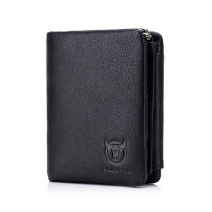 Men's Genuine Leather Card Holder Solid Pattern Trendy Wallets