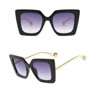 Women's Alloy Frame Polycarbonate Lens Square Shaped Sunglasses