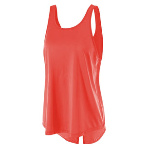 Women's Polyester O-Neck Sleeveless Fitness Yoga Workout Top