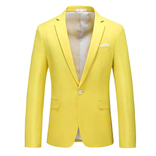 Men's Notched Polyester Long Sleeve Single Breasted Blazers Set