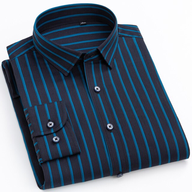 Men's Polyester Turn-Down Collar Single Breasted Casual Shirt