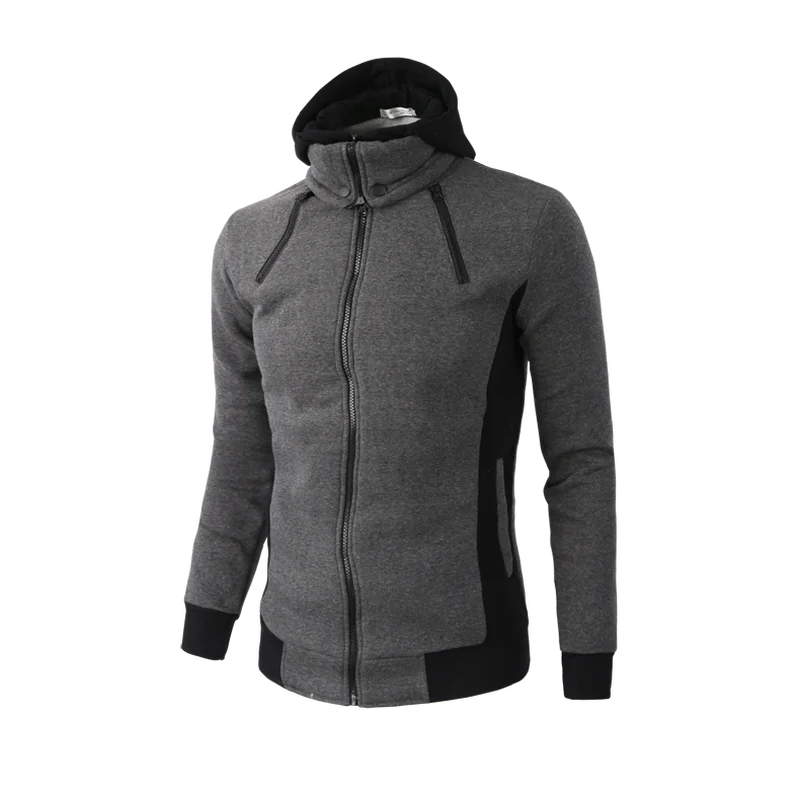 Men's Cotton Full Sleeves Zipper Closure Hooded Casual Sweater