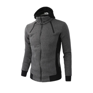 Men's Cotton Full Sleeves Zipper Closure Hooded Casual Sweater