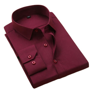 Men's 100% Polyester Turn-Down Collar Single Breasted Shirt