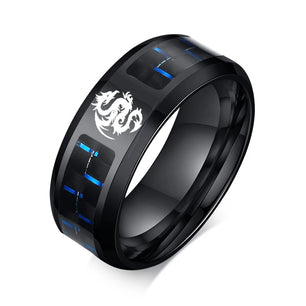 Men's Metal Stainless Steel Trendy Geometric Shape Wedding Ring