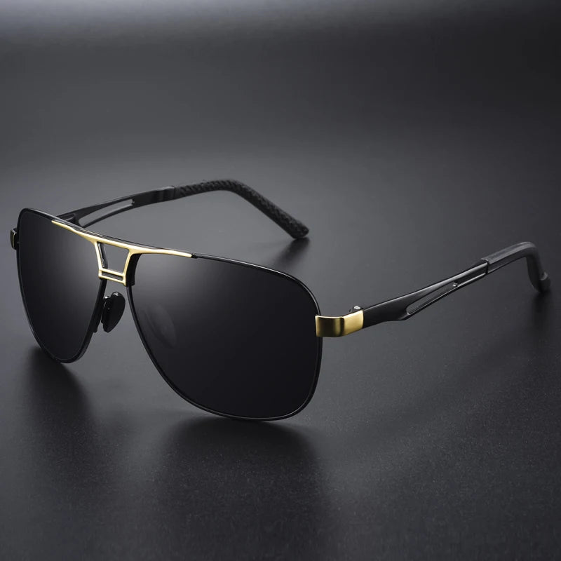 Men's Alloy Frame TAC Lens Square Shaped UV400 Trendy Sunglasses