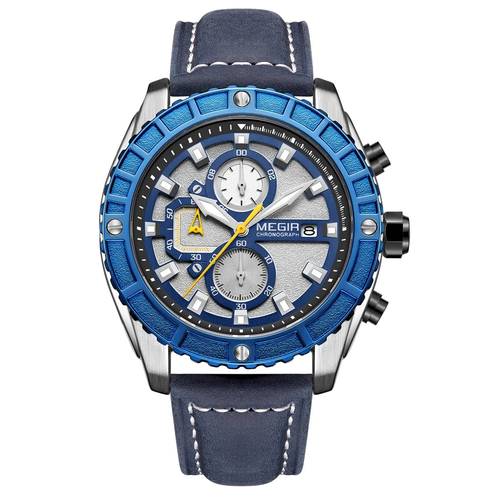 Men's Alloy Case Round Shaped Waterproof Quartz Wrist Watch