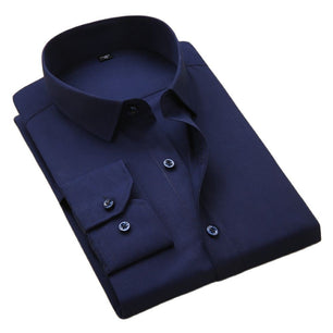 Men's 100% Polyester Turn-Down Collar Single Breasted Shirt