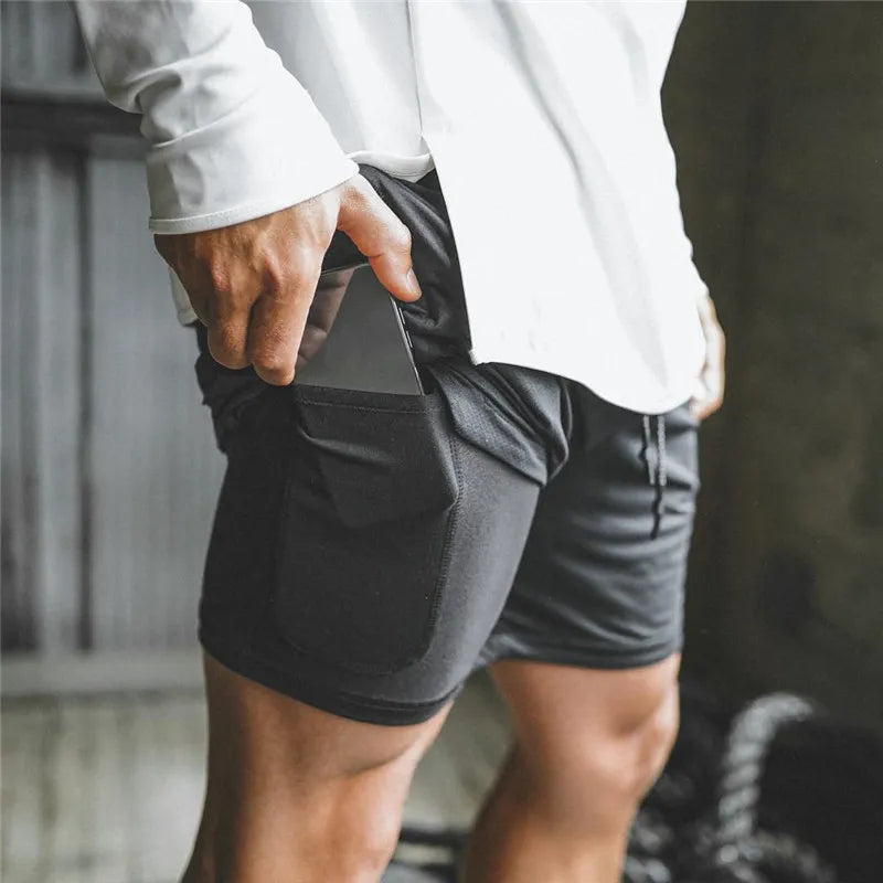 Men's Polyester Drawstring Closure Quick-Dry Swimwear Shorts