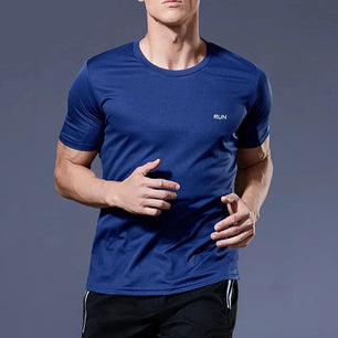 Men's Polyester Short Sleeve Pullover Closure Sportswear T-Shirt