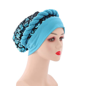 Women's Arabian Polyester Head Wrap Printed Pattern Turban Hijabs