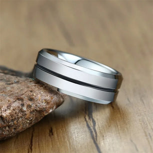 Men's Metal Tungsten Geometric Shaped Wedding Anniversary Ring