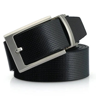 Men's Split Leather Pin Buckle Closure Plain Pattern Trendy Belts