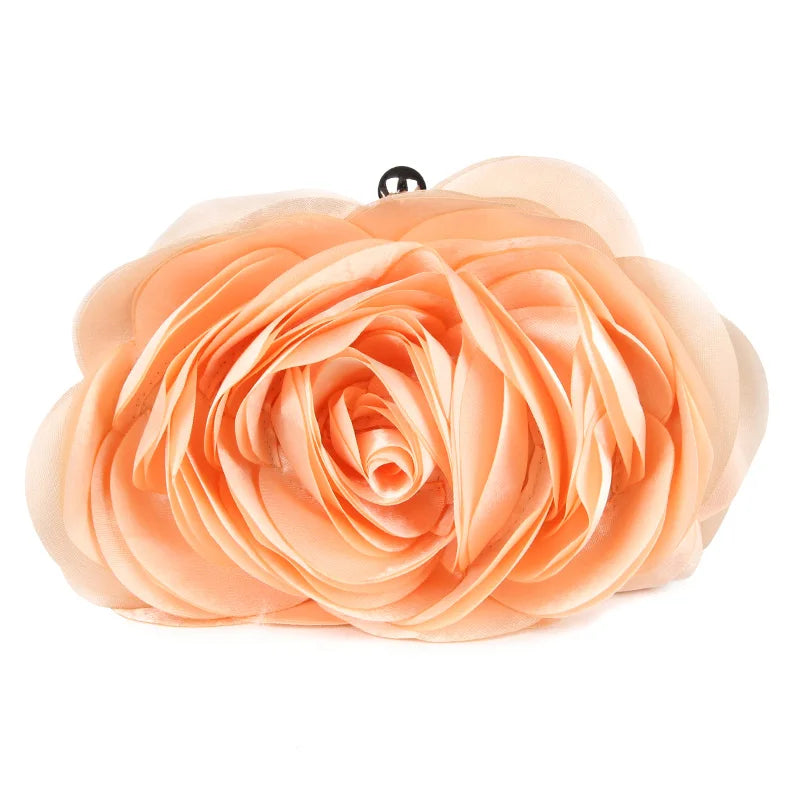 Women's Velour Hasp Closure Flower Pattern Trendy Wedding Clutch