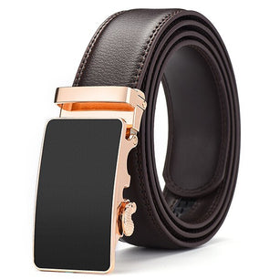 Men's PU Automatic Buckle Closure Solid Pattern Trendy Belts