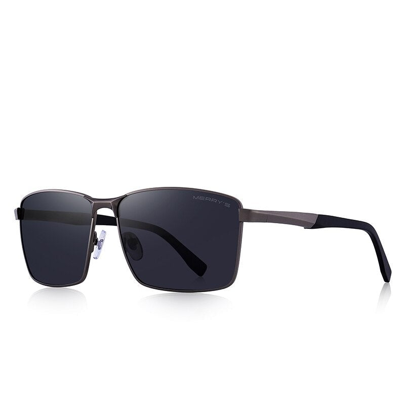 Men's Alloy Frame Polycarbonate Lens Rectangle Shaped Sunglasses