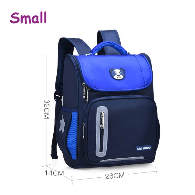 Kid's Nylon Zipper Closure Mixed Colors Trendy School Backpack