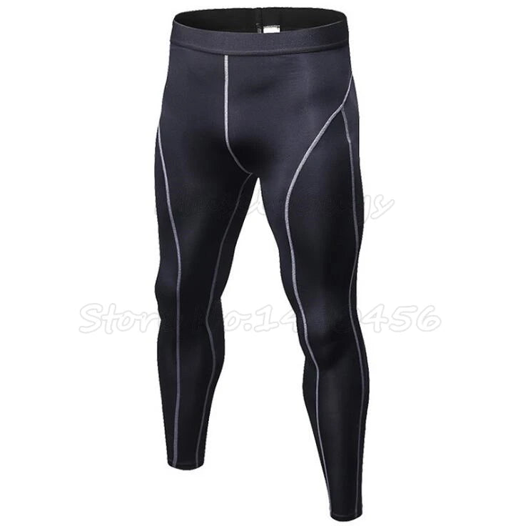 Men's Polyester Quick Dry Compression Running Sports Leggings