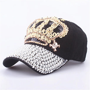 Women's Cotton Adjustable Strap Crown Casual Wear Baseball Hat