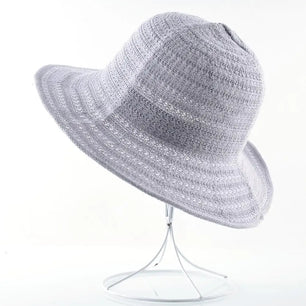 Women's Polyester Solid Pattern Sun Protection Glamorous Hat