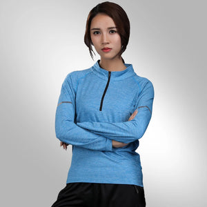 Women's Polyester Full Sleeve Breathable Yoga Gym Wear Tops