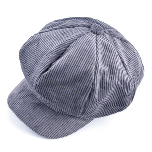 Men's Polyester Adjustable Strap Casual Wear Solid Octagonal Cap