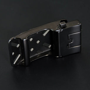 Men's Cowskin Automatic Buckle Closure Plain Pattern Strap Belts