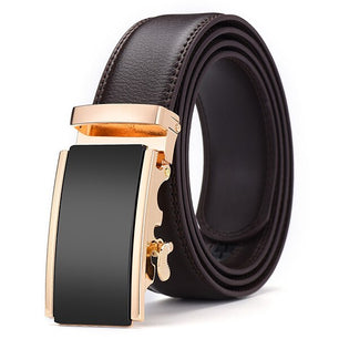 Men's PU Automatic Buckle Closure Solid Pattern Trendy Belts