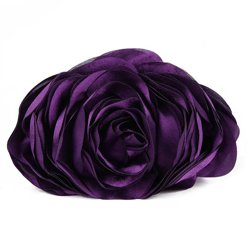 Women's Velour Hasp Closure Flower Pattern Trendy Wedding Clutch