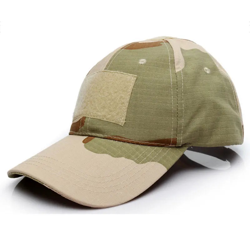 Men's Cotton Adjustable Strap Camouflage Pattern Military Caps