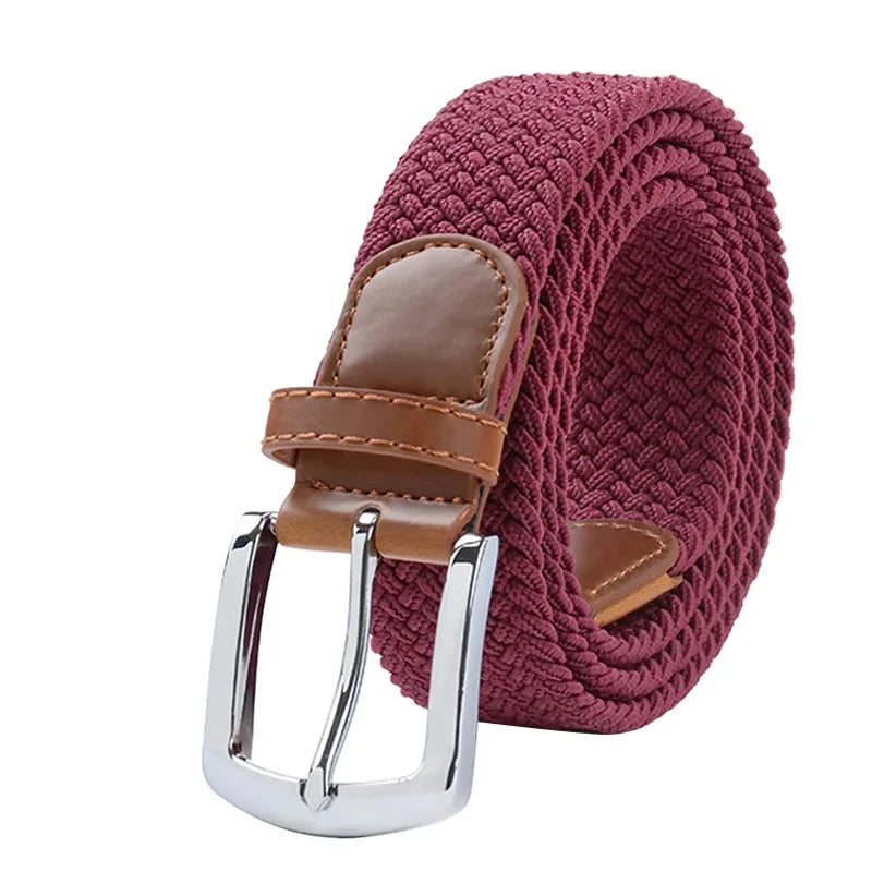 Men's Canvas Pin Buckle Closure Plain Pattern Military Belts