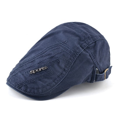 Men's Cotton Adjustable Strap Casual Wear Solid Pattern Cap