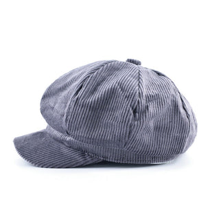 Men's Polyester Adjustable Strap Casual Wear Solid Octagonal Cap