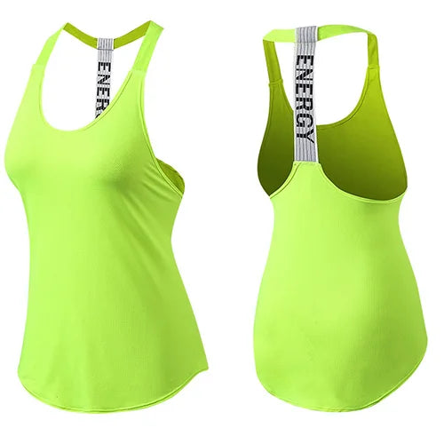 Women's Polyester O-Neck Sleeveless Breathable Fitness Workout Top